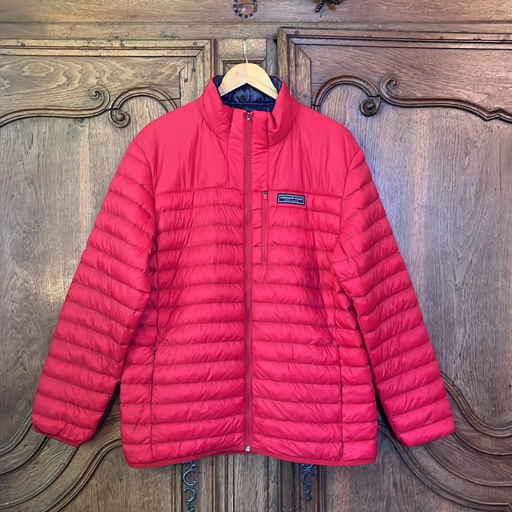 Vineyard Vines Red Puffer Jacket NEW - Picture 3 of 13